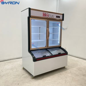 Réfrigérateur commercial à double affichage de température, combinant réfrigérateur <span class=keywords><strong>et</strong></span> congélateur, idéal pour les boissons <span class=keywords><strong>et</strong></span> la viande en magasin de proximité - Offre Spéciale - Product Image 2
