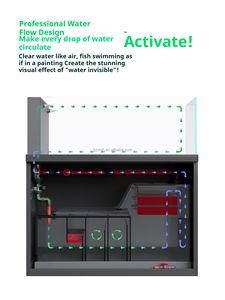 Custom-MadeGold Crystal Cinq lignes Ultra-Clear Fish Tank Salon Table Rectangulaire Stream Tank Ecologique Planté <span class=keywords><strong>Aquarium</strong></span> - Product Image 5