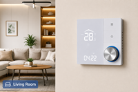 Nuevo termostato inteligente WiFi de bajo consumo para calefacción eléctrica y caldera de gas con control para uso en garajes y hoteles (manual)