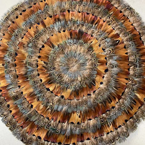 Napperon de table en plumes de poulet de 40 cm pour la salle à manger, la <span class=keywords><strong>cuisine</strong></span>, la décoration de table, <span class=keywords><strong>tapis</strong></span> en plumes - Product Image 4