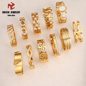 Pulseiras de Vários Estilos em Aço Inoxidável com Revestimento em Ouro 18K PVD, Pulseiras de Moda com Zircônia Micro-Inserida - Product Image 3