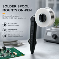 RECOIL IH-SPB Lehim Kalemi Dağıtıcısı, Manuel Besleme, 0,5-1,2 mm Tel ve 50-500g Makaralara Uyar, Sol/Sağ Ayarlanabilir (Siyah)