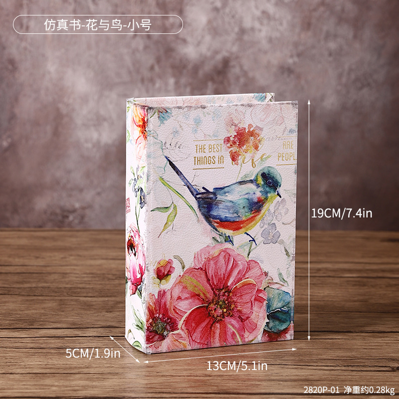 2820P-01 หนังสือจำลอง - ดอกไม้และนก - ขนาดเล็ก