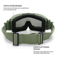 Yijia lunettes de chasse tactiques lunettes de régulateur de verre Airsoft lunettes de tir en plein air avec 3 lentilles interchangeables