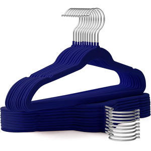 Perchas de terciopelo azul oscuro para trajes y abrigos, perchas infantiles para ropa. - Product Image 1