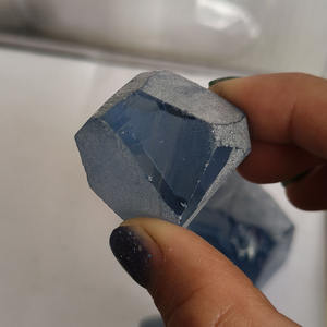 นาโนซิทัลสีน้ำเงินน้ำแข็งแบบหยาบ ไม่ผ่านการตัดแต่ง # วัตถุดิบนาโนสังเคราะห์สี A144 สำหรับทำสร้อยคอและกำไลข้อมือ - Product Image 6