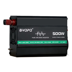 Convertisseur de puissance 500W DC 12V à 220V AC avec 2 ports USB et adaptateur de chargeur de voiture - Product Image 1