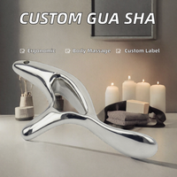 Outil de massage Gua Sha ergonomique en alliage de zinc personnalisé OEM pour le corps entier avec marque privée