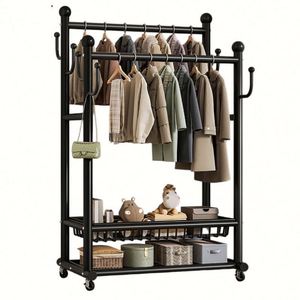 Produit le plus vendu : Porte-vêtements sur roulettes, Étagère à vêtements, Support à vêtements - Product Image 5