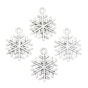 Charms snowflake snow 19x15mm Tibetan Silver Color Pendants Antique Jewelry Making DIY Handmade Craft