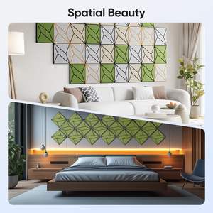 Panneau d'affichage mural en fibre de polyester acoustique absorbant le son, contrôle du bruit acoustique PET - Product Image 4