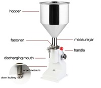 Machine manuelle verticale A03 à tête unique pour le collage de liquides (5-50 ml) – Haute précision pour miel, crèmes, dentifrice, huiles essentielles, lait