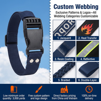 Collier pour chien en sangle imprimée personnalisée OEM/ODM avec protection contre la corrosion, matériau de laisse en polyester GRS