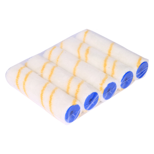 E-tool Best Price 6in Polyester Roller <b>Brush</b> Yellow Stripe Thermal Bonding Quick Release Frame Industrial DIY Grade OEM Painting - Product Image 3