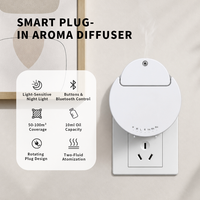 Diffuseur d'arômes intelligent portable pour la maison, sans eau, avec fonction minuterie, à brancher sur prise murale, avec veilleuse, pour huiles essentielles - Vente en gros
