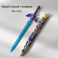 Set Pedang dan Perisai Master Link Zelda dengan Sarung, Mainan Senjata Anime PU, Pedang Mainan Lembut dan Aman, Tidak Tajam, untuk Cosplay