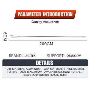Harpon de pêche en bateau, fabrication sur mesure, tube en aluminium, lance de pêche, acier inoxydable, fourche à harpon, <span class=keywords><strong>corde</strong></span> robuste, accessoires de pêche - Product Image 5