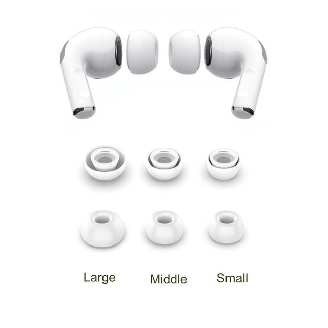 Replacement Earbud Ear Tips Covers for Apple AirPods Pro / Pro2 Earhooks Eartip - Small, Medium and Large