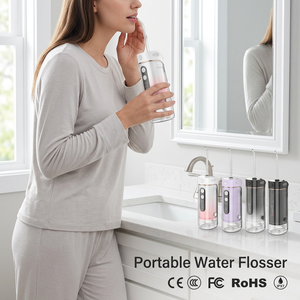 Mini <span class=keywords><strong>irrigador</strong></span> portátil de agua, limpiador bucal recargable por USB, <span class=keywords><strong>irrigador</strong></span> bucal inalámbrico para el cuidado <span class=keywords><strong>dental</strong></span> con bolsa de viaje - Product Image 1