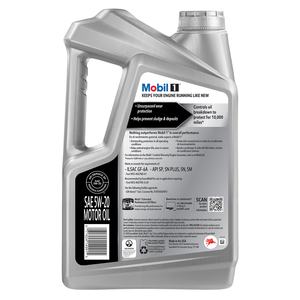 Lubricante Automotriz Mobil 1 de Alta Calidad, Totalmente Sintético 5W-20 5w20, Envase de 5 Cuartos (4.73 Litros) - Product Image 2