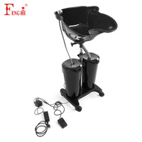 Soldes Exceptionnelles Évier de Lavage de Cheveux Électrique en Plastique pour Salon avec Réservoir, Bac à Shampooing et Fauteuil