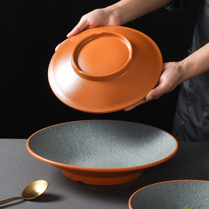Assiettes en mélamine bicolores rondes 122150 pour hôtel, restauration et fêtes - Product Image 2