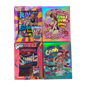 Bán Buôn 3.5G 7G Mùi Bằng Chứng Khô Hoa Kẹo Thực Phẩm Mylar Túi UV In Ziplock Nắp Kéo Chết Cắt Đặc Biệt Hình Hộp Giấy - Product Image 1