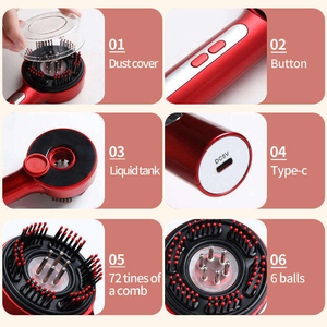หวีนวดศีรษะอัจฉริยะแบบชาร์จไฟได้ สำหรับการเจริญเติบโตของเส้นผม - Product Image 4