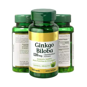 Gran oferta, suplemento de hierbas naturales, compatible con la función cerebral y la alerta mental, cápsula de Ginkgo Biloba