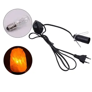 1.8m cordon d'alimentation câble E14 prise de lampe avec fil d'interrupteur pour lampe à sel pendentif ampoule LED suspension support de suspension prise ue