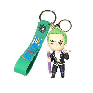 Meilleure Vente : Pendentif de Sac en Caoutchouc de Silicone, Porte-clés Boussole en PVC, Personnage de Dessin Animé Japonais <span class=keywords><strong>Luffy</strong></span> - Product Image 6