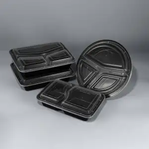 Microonde da asporto in plastica per andare contenitori per alimenti con coperchi 1 2 3 vano monouso per la preparazione dei pasti Togo Lunch Box