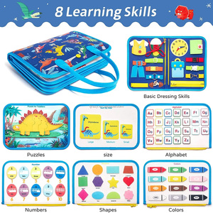 Novità 2025 Lavagna Sensoriale per Bambini Attività da Viaggio Giocattoli Educativi Montessori Libro Sensoriale in Feltro - Product Image 3