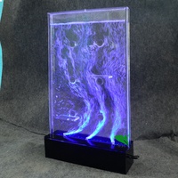 Présentoir à bulles d'eau pour aquarium avec éclairage LED pour mini bouteilles en acrylique