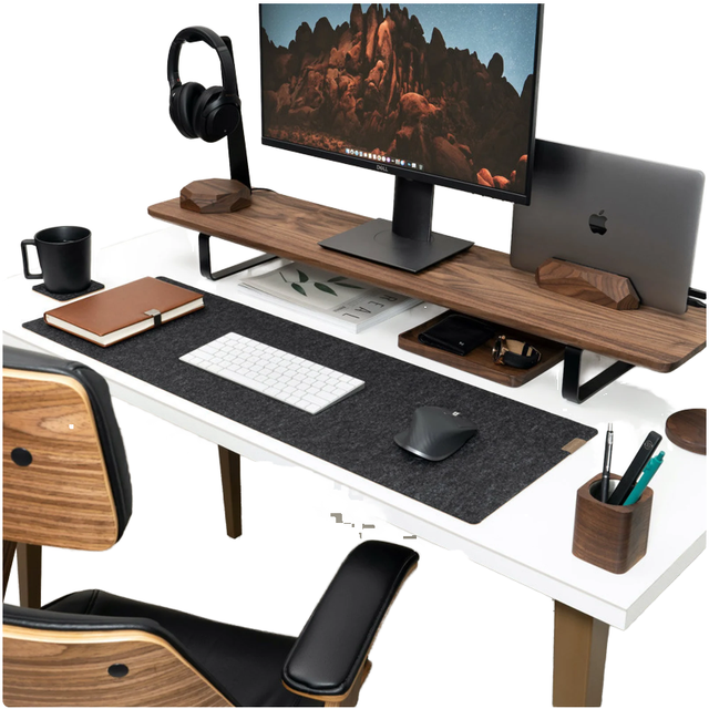 Felt Textured Surface Desk Mat/Writing Mat Sound Absorbing Desk Pad Keyboard/Mouse Mat