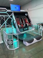 Máquina de Juegos Virtual para Interiores de Parques de Diversiones, Simulador de Silla Doble VR 360, Máquina Simuladora de Juegos de Arcade