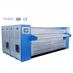 <span class=keywords><strong>Machine</strong></span> <span class=keywords><strong>à</strong></span> repasser et <span class=keywords><strong>à</strong></span> plier les draps en acier inoxydable industrielle KINGSLEY avec fonction autonettoyante, <span class=keywords><strong>largeur</strong></span> 3300 mm, pour hôtels - Product Image 1
