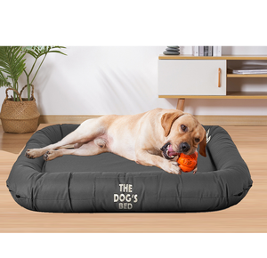 Luxus wasserdichtes ortho pä disches Hunde bett aus Oxford-Stoff mit Druck muster Kühl funktion Easy Clean Sofa Style für Menschen Eckzähne - Product Image 3