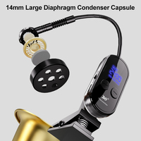 2.4G Wireless Saxophone Microphone Clip-on Instrument Mic for Clarinet Trumpet Horn French Horn
