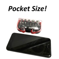 1/2 " Sürücülü Mini Ters Çevrilebilir Cırcır Kolu Soket Anahtar Seti, Bisiklet Tamiri için Plastik ve Metal Cep Boyutunda Kılıflı