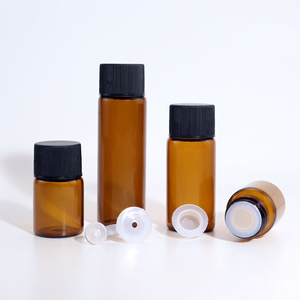 Vente en gros de flacons en verre ambré de 5 ml, 10 ml, 15 ml, 30 ml, 50 ml avec bouchon à brosse pour vernis à ongles, huile essentielle, flacons en verre brun - Product Image 1