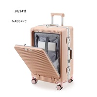 Prix direct usine Nouveauté 2025 Valise trolley 100% PC 20 pouces étanche TSA avec roues pivotantes et ouverture frontale, design tendance