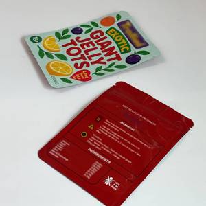 Emballage de bonbons infusés à 250 mg, à l'épreuve des enfants, sacs en Mylar résistants à l'humidité, logo personnalisé, emballage de bonbons comestibles, Cali Packs - Product Image 3