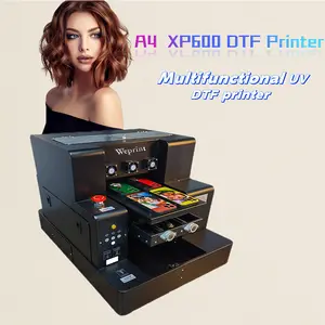 UV-DTF-Drucker-Complettset AB-Film automatischer A4-UV-Flachbett-Drucker für Handyhüllen-Flaschenglas-Metallaufkleber