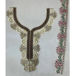 Computer Machine Embroidery neckline lace collar designs market in morocco