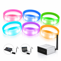 Bracelet LED programmable DMX512 RGB clignotant, contrôle par application, synchronisation, logo personnalisé pour concert, festival, stade
