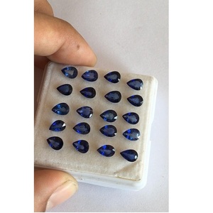 AA lớp tự nhiên khuếch tán màu xanh sapphire 7.0*5.0mm Lê cắt hoàn toàn đánh bóng lỏng đá quý IGI chứng nhận - Product Image 3