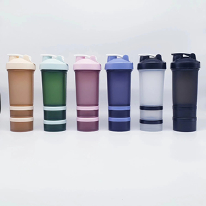 Botella Mezcladora de Proteínas de 3 Capas con Logotipo Personalizado, Vaso Mezclador de Plástico <span class=keywords><strong>para</strong></span> Batidos, Botella de Agua - Product Image 4
