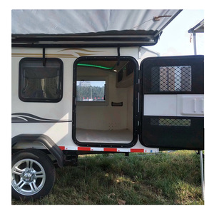 Venta caliente <span class=keywords><strong>Precio</strong></span> directo de fábrica Aleación de aluminio RV Puerta de remolque en forma de lágrima con ventana de empuje Puerta Rv - Product Image 6