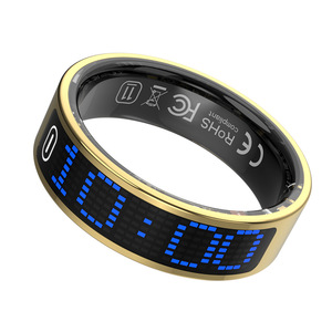 Bague connectée transfrontalière avec écran tactile, podomètre, moniteur de fréquence cardiaque, d'oxygène sanguin et de sommeil, contrôle par application, compatible NFC - Product Image 3